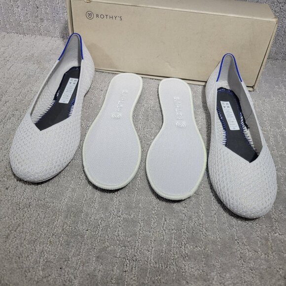 Rothy's The Flat Salt Honeycomb Slip On Flats Shoes Women's Size US 10.5, 11.5 - Picture 8 of 10